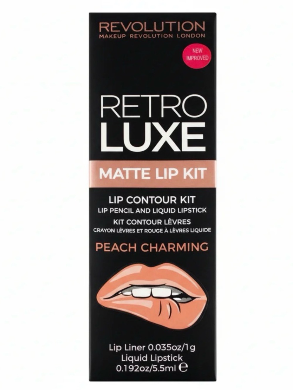 Revolution Retro Luxe Matte Lip Kit - Peach Charming